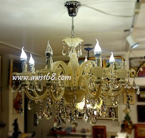 歐式古典水晶蠟燭吊燈